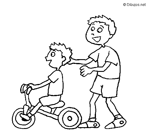 Coloriage de Tricycle pour Colorier