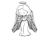 Dibujo de Un ange qui prie