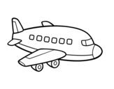 <span class='hidden-xs'>Coloriage de </span>Un avion de passagers à colorier