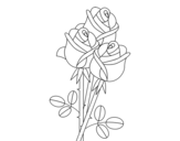 Dibujo de Un bouquet de roses