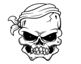 Dibujo de Un crâne de pirate