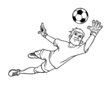 Dibujo de Un gardien de but de football