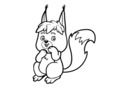 Dibujo de Un petit écureuil