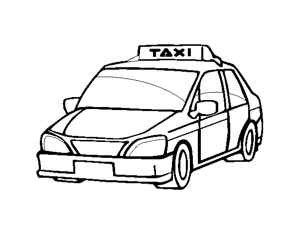 Coloriage de Un taxi pour Colorier