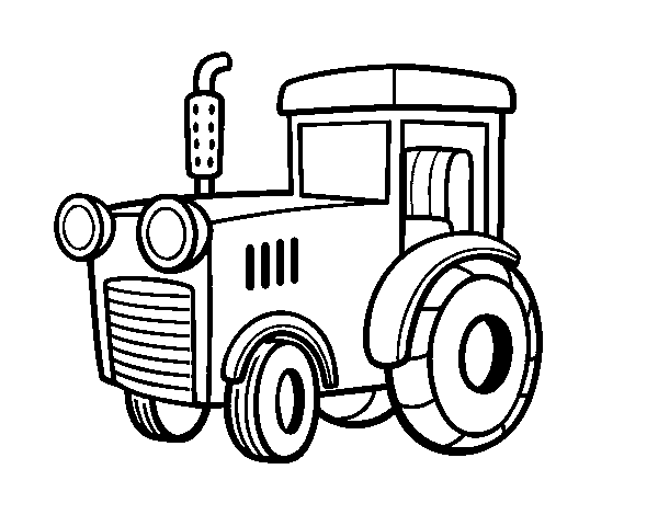 Coloriage de Un tracteur pour Colorier