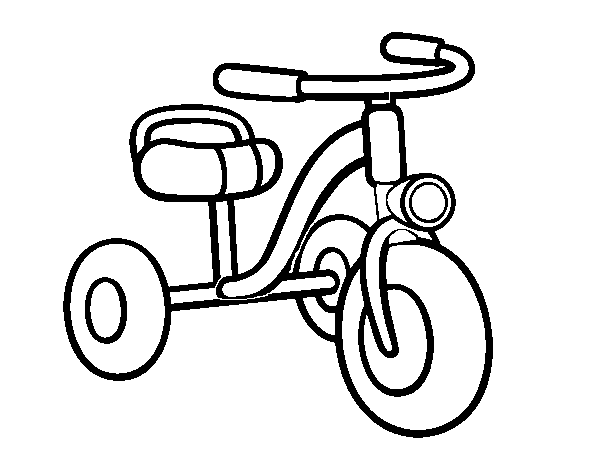Coloriage de Un tricycle pour enfants pour Colorier