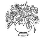 <span class='hidden-xs'>Coloriage de </span>Un vase avec des fleurs à colorier