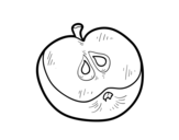 Dibujo de Une demi- pomme