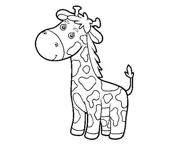 Coloriage de Une girafe pour Colorier
