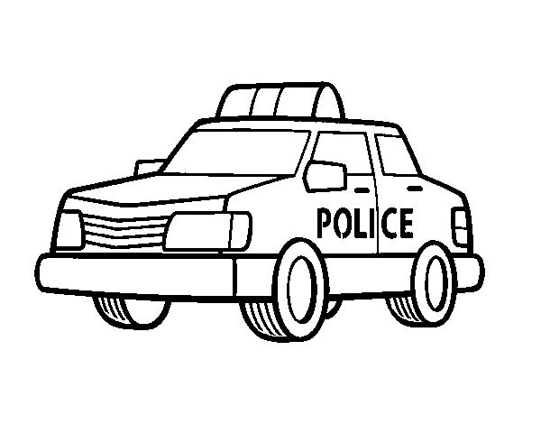 Coloriage de Une voiture de police pour Colorier