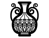 <span class='hidden-xs'>Coloriage de </span>Vase orné à colorier