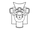 Dibujo de Vieux masque mexicain