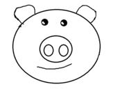 Dibujo de Visage de cochon