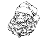 <span class='hidden-xs'>Coloriage de </span>Visage du Père Noël pour Noël à colorier