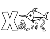 Dibujo de X de Xiphias