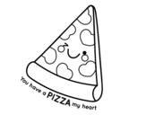 <span class='hidden-xs'>Coloriage de </span>You have a pizza my heart à colorier