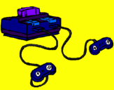 Coloriage Console colorié par theo
