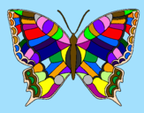 Coloriage Papillon  colorié par nina