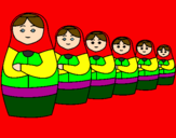 Coloriage Poupées russes colorié par 1
