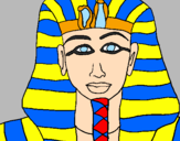 Coloriage Tutankamon colorié par titi