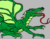 Coloriage Dragon reptile colorié par kylianthedragon