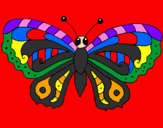 Coloriage Papillon colorié par ikram