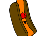 Coloriage Hot dog colorié par telya