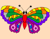 Coloriage Papillon colorié par kremo