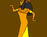 Coloriage Danseuse égyptienne II colorié par tifaine