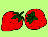 Coloriage fraises colorié par oumaima