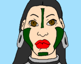 Coloriage Femme maya II colorié par yassine kheddame