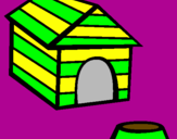 Coloriage Maison pour Chien colorié par Kyoya
