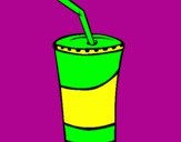 Coloriage Verre de milk-shake colorié par Kyoya