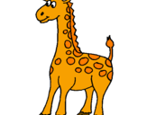 Coloriage Girafe colorié par so