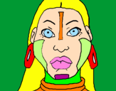 Coloriage Femme maya II colorié par nedjma