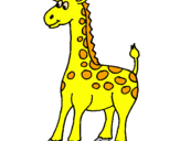 Coloriage Girafe colorié par dessin