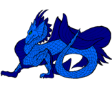 Coloriage Dragon de mer colorié par kylian  :)  :(  ;) 