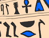 Coloriage Hiéroglyphe colorié par ELISABETH