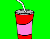 Coloriage Verre de milk-shake colorié par Loly Pop