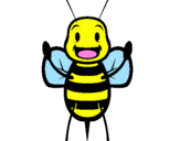 Coloriage Petite abeille colorié par justine