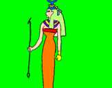 Coloriage Hathor colorié par eugénie