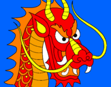 Coloriage Tête de dragon colorié par raimundo