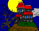 Coloriage Maison hantée colorié par mario   copa   