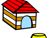 Coloriage Maison pour Chien colorié par CAMILLA