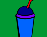 Coloriage Verre de milk-shake II colorié par Simone