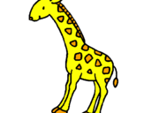 Coloriage Girafe colorié par Mario