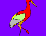 Coloriage Cigogne  colorié par rossisili