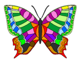 Coloriage Papillon  colorié par dylan