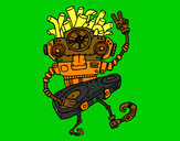 Coloriage Robot DJ colorié par gusgus