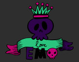 Coloriage Love Emo colorié par Cryptine